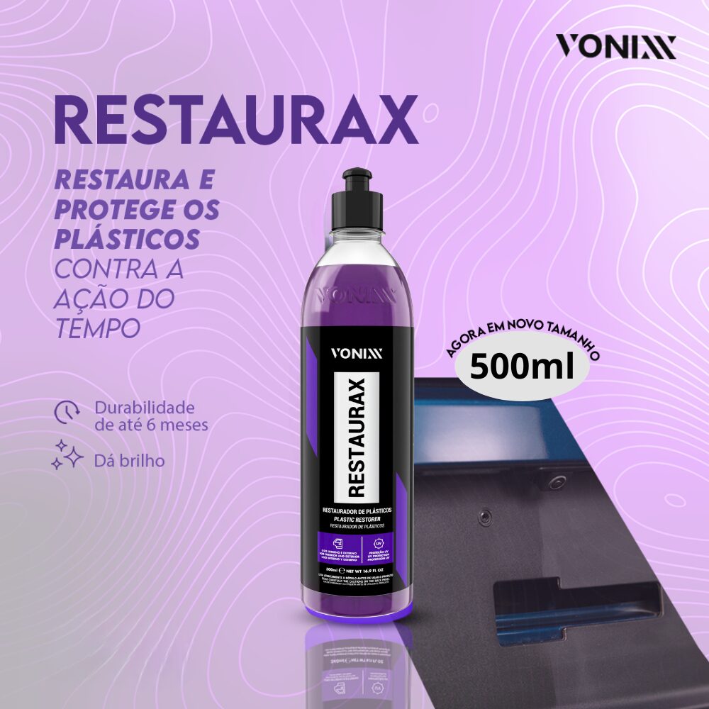 RESTAURAX RENOVADOR PLÁSTICO 500ml VONIXX - Imagem 2